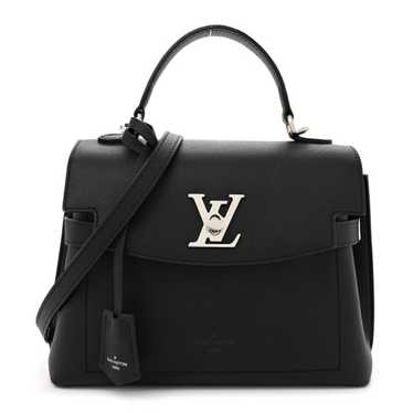 LOUIS VUITTON Calfskin Lockme Ever BB Black