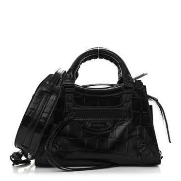 BALENCIAGA Semi Shiny Calfskin Crocodile Embossed… - image 1