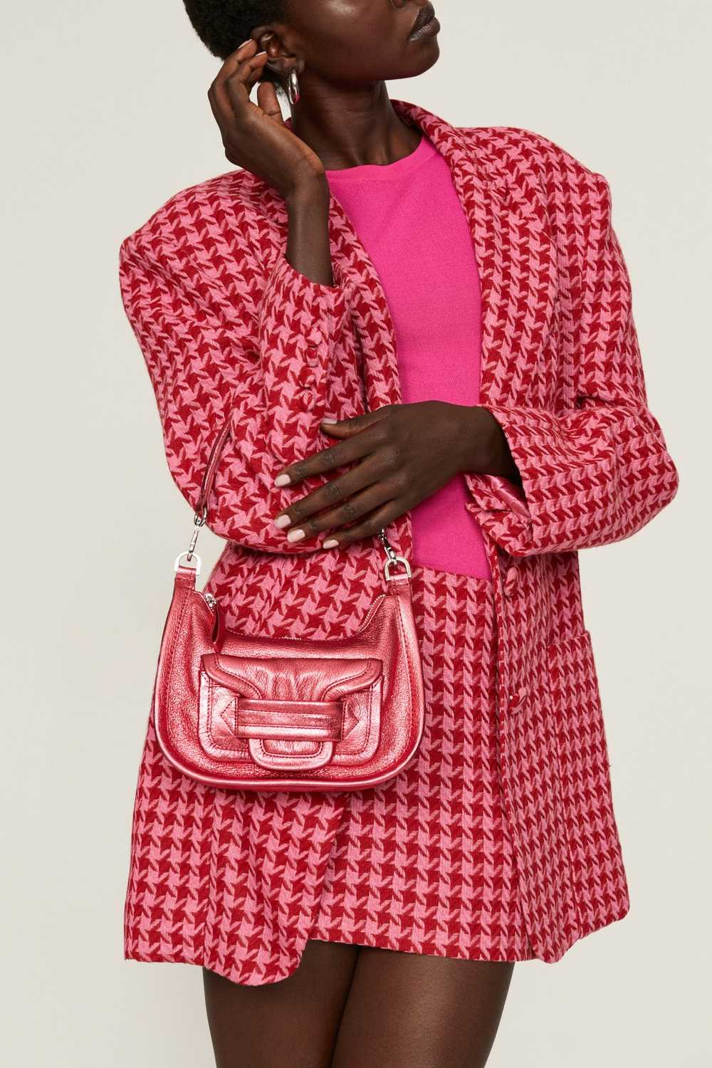 PIERRE HARDY Pink Metallic Alpha Bag - image 2