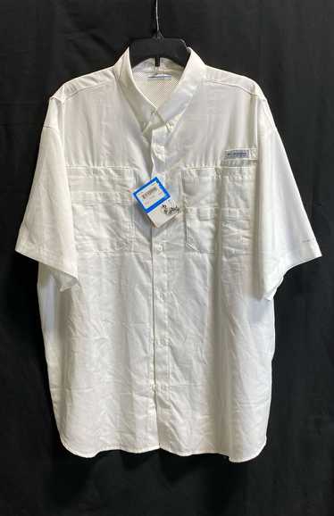 NWT Columbia Mens White PFG Tamiami II Short Sleev