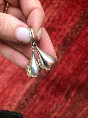 Robert Lee Morris Sterling silver tear drop earrin