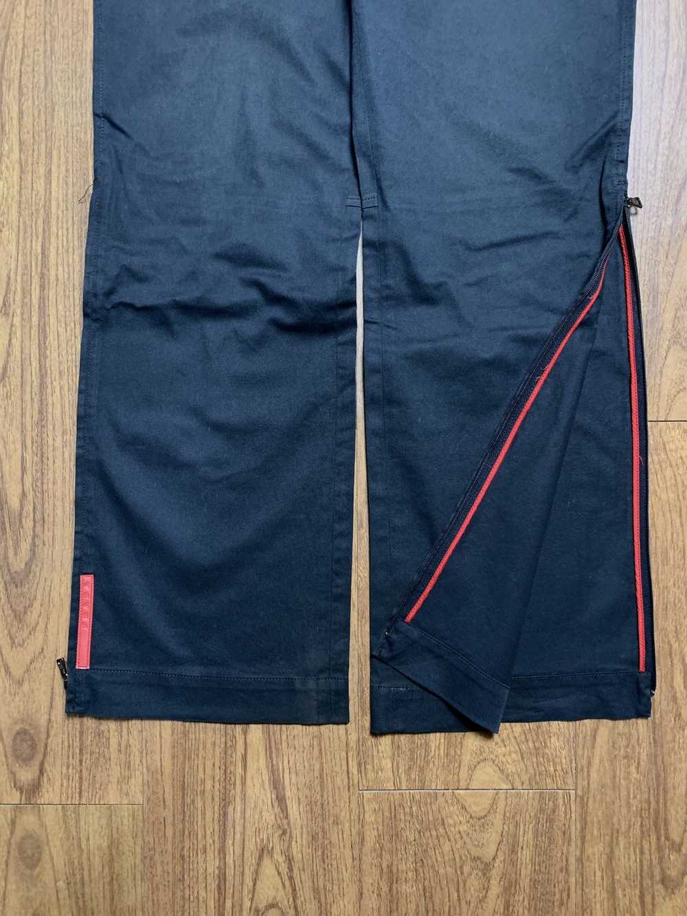 Prada Prada Sport Red Tab Zipper Pants - image 3