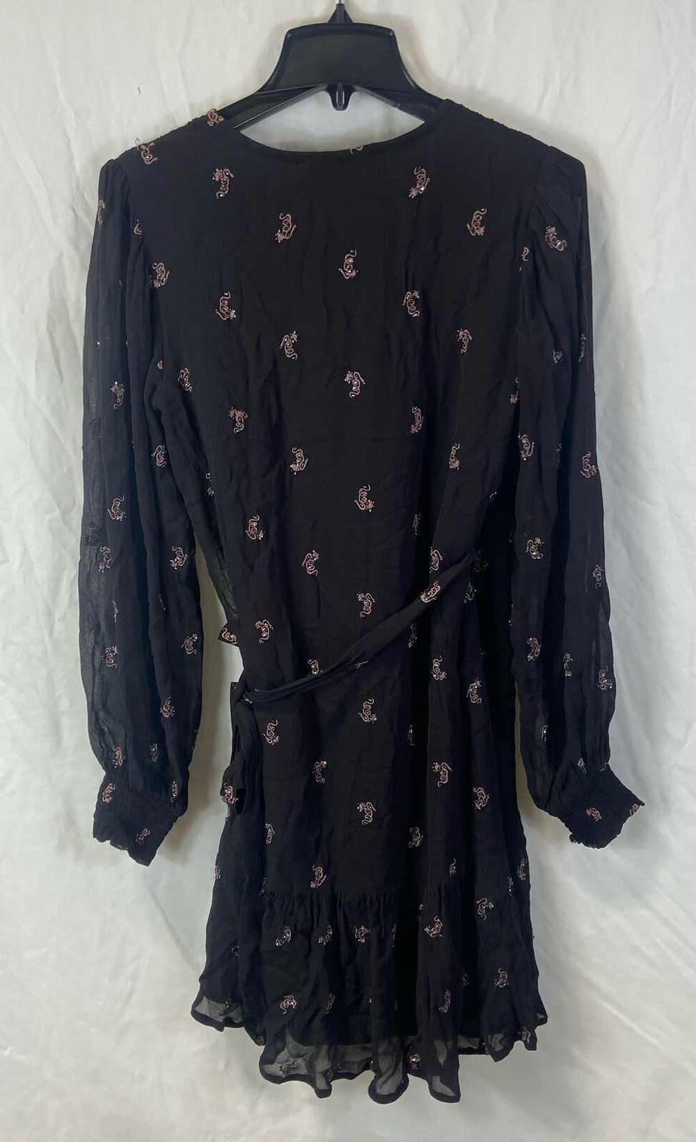 NWT AllSaints Womens Black Fina Snake Embroidered… - image 2