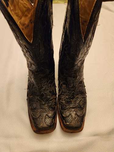 Corral Vintage Reptile Inlay/Leather Overlay Weste