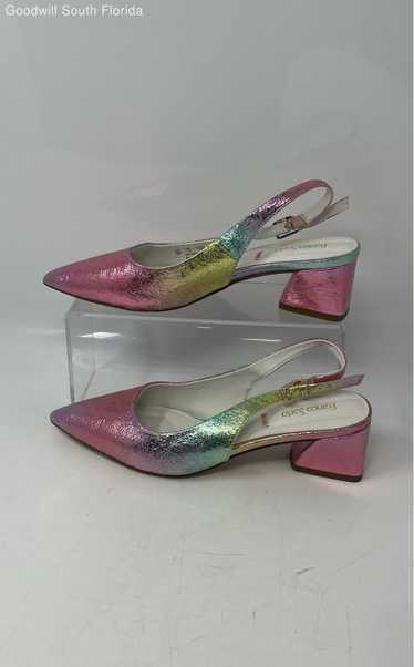 Franco Sarto Womens Racer Pink Blue Green Leather 