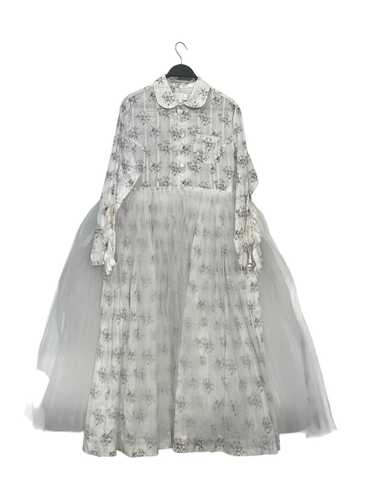 Tao COMME des GARCONS/LS Dress/M/White/Cotton/Flor