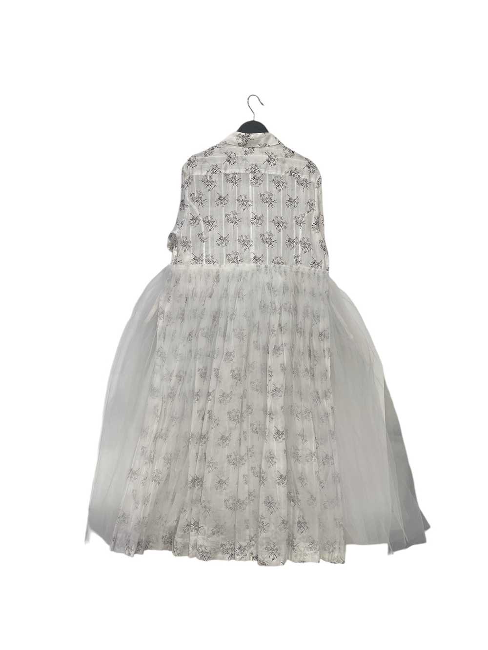 Tao COMME des GARCONS/LS Dress/M/White/Cotton/Flo… - image 2