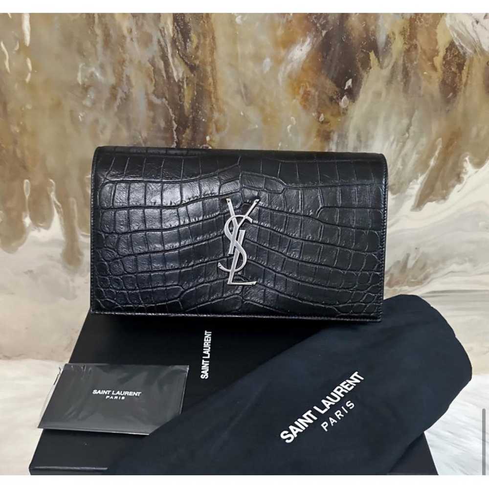 Saint Laurent Kate monogramme leather clutch bag - image 7