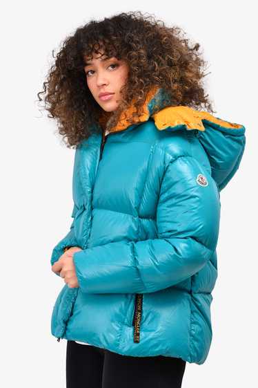 Moncler Teal/Mustard Down 'Parana' Hooded Parka Ja