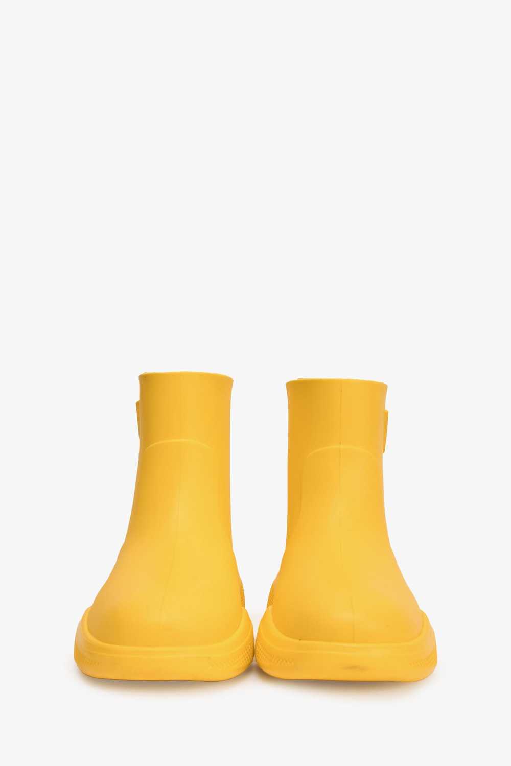 Prada Yellow Rubber Logo Rainboots Size 35 - image 3