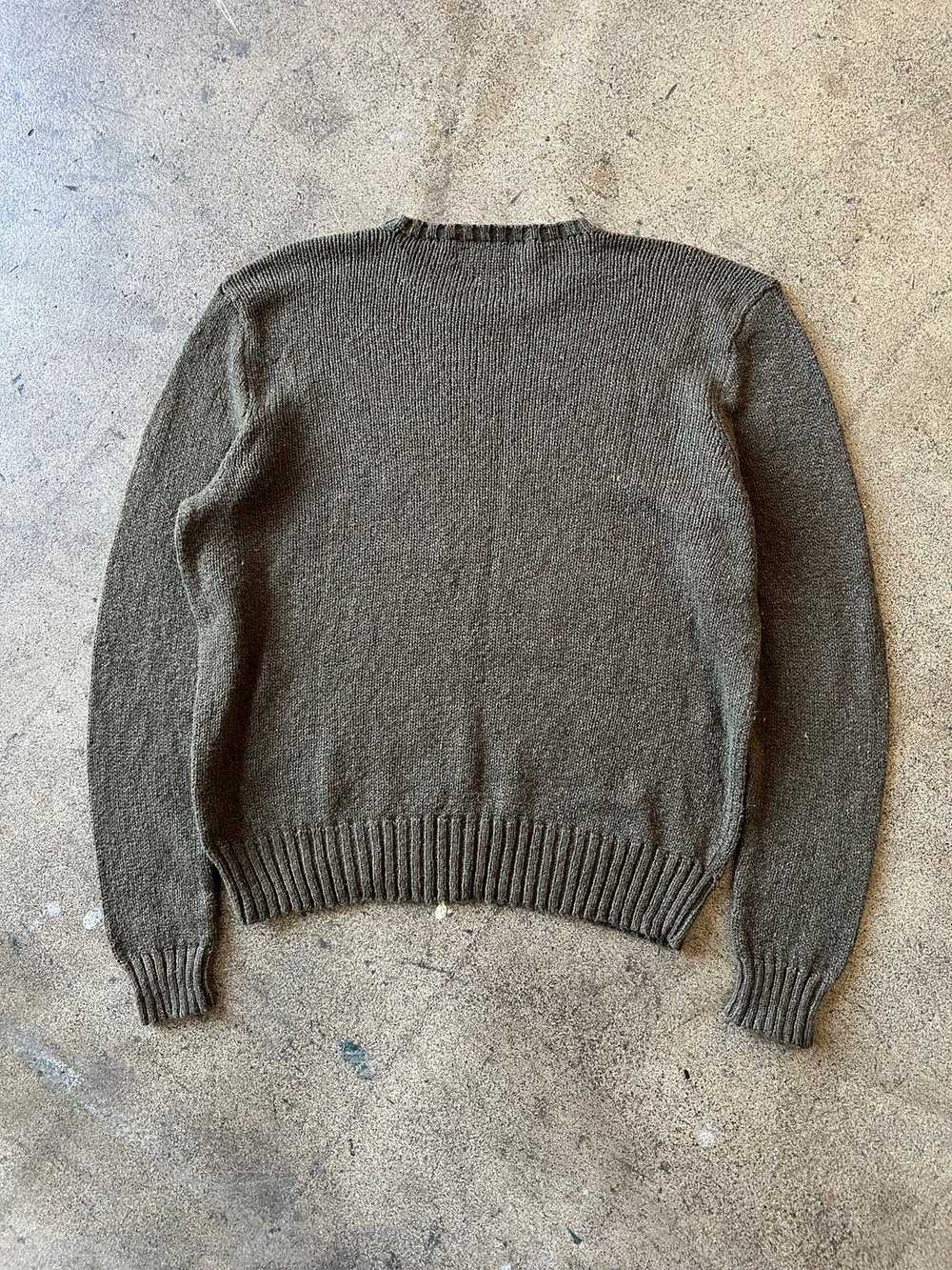 2000s Polo Ralph Lauren Brown Cotton Knit Sweater - image 3