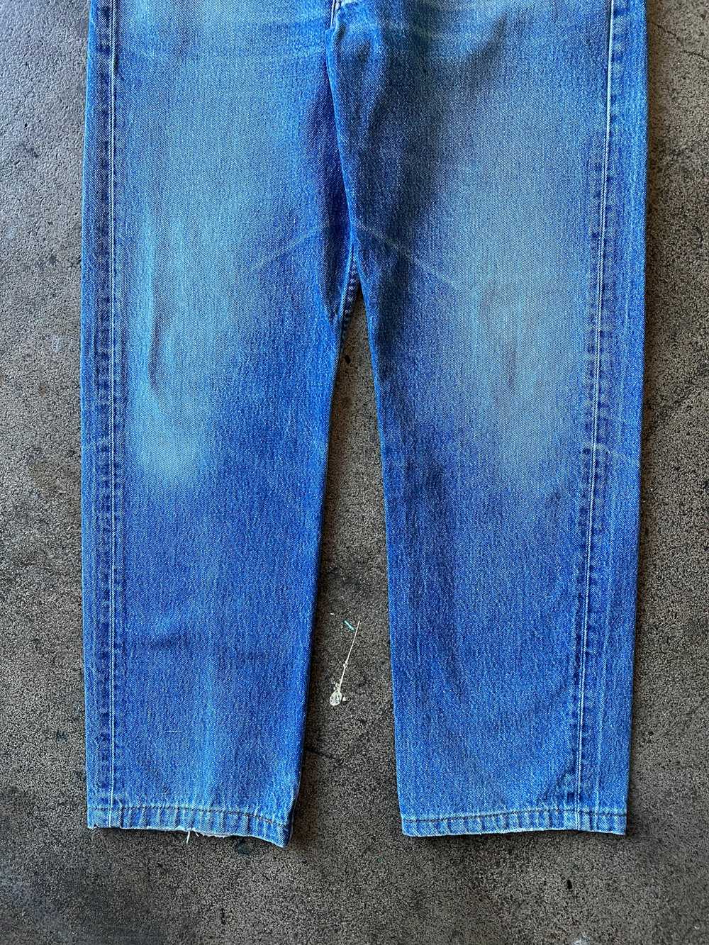 1990s Levi's 501 Faded Blue Jeans 34" x 30" - image 3