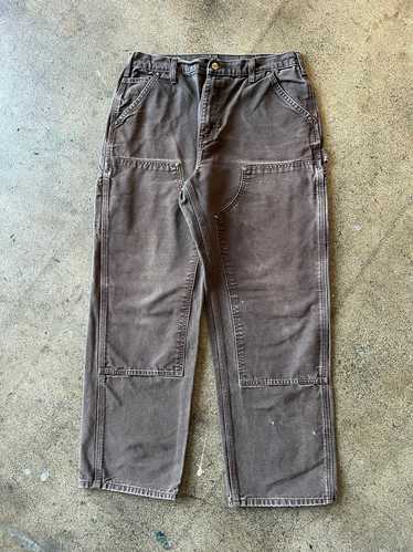 1990s Carhartt Faded Brown Double Knees 33" x 30"