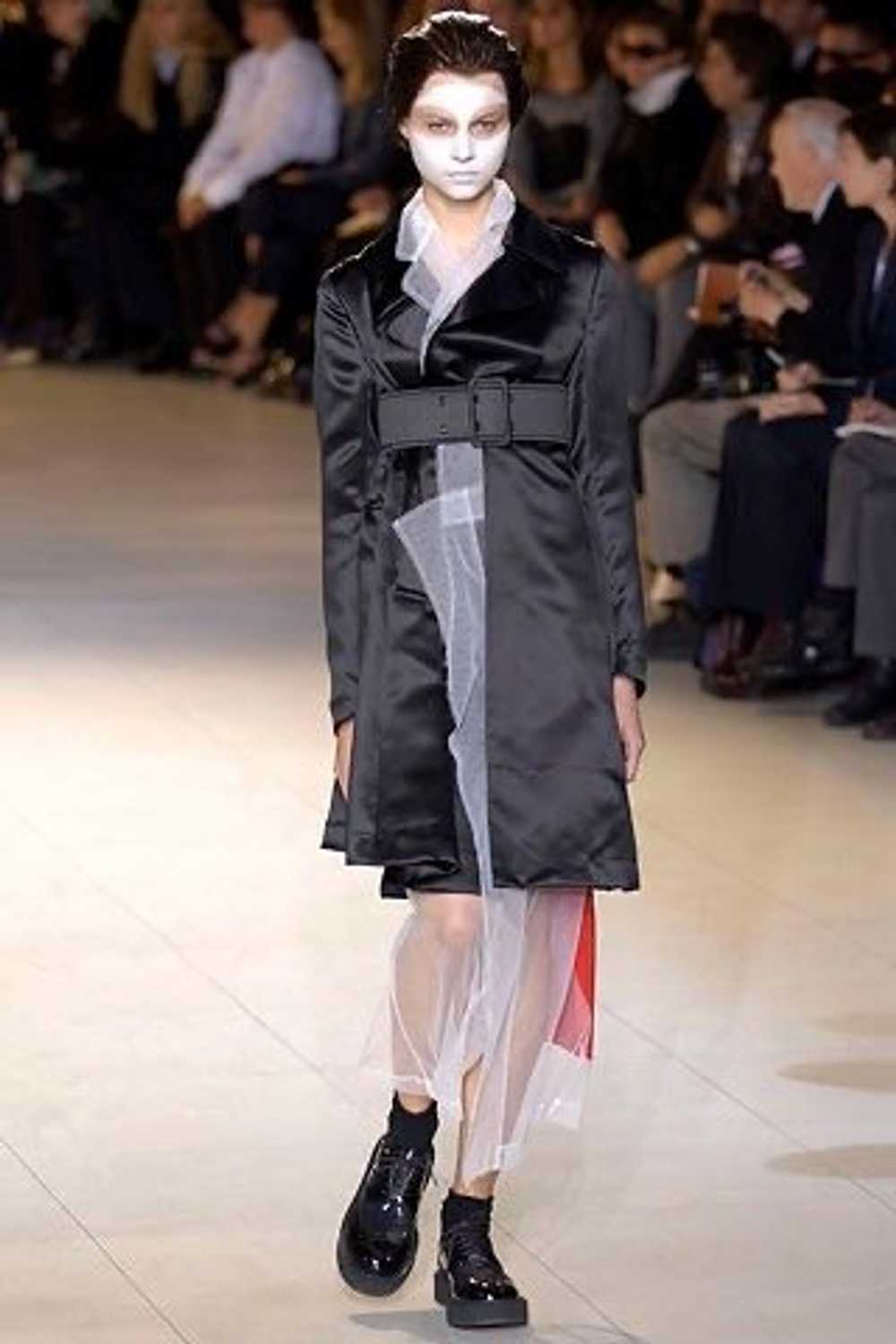 Comme des Garcons S/S 2007 tulle coat with red dot - image 3