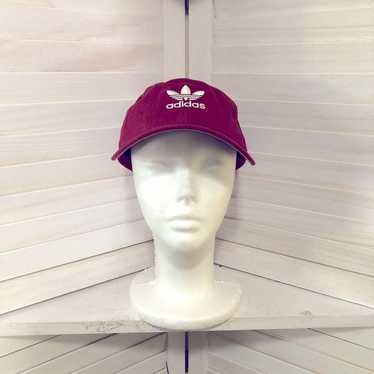 Adidas Adidas wine white logo cotton baseball hat… - image 1