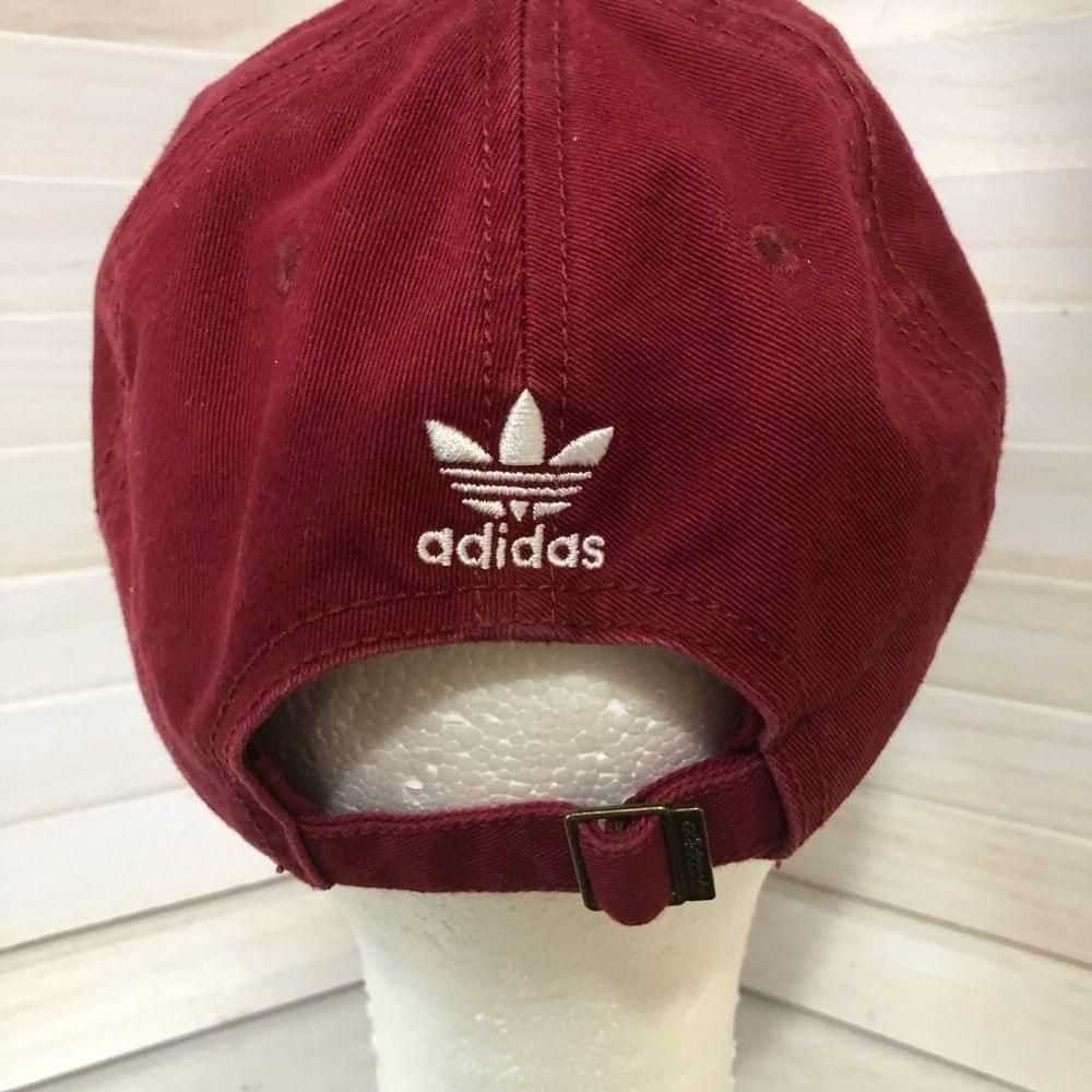 Adidas Adidas wine white logo cotton baseball hat… - image 3