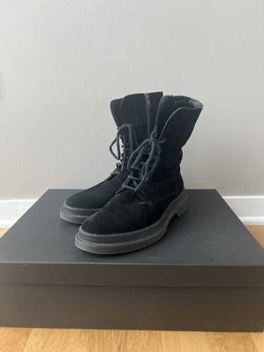 Ann Demeulemeester SS15 Suede Combat Boots