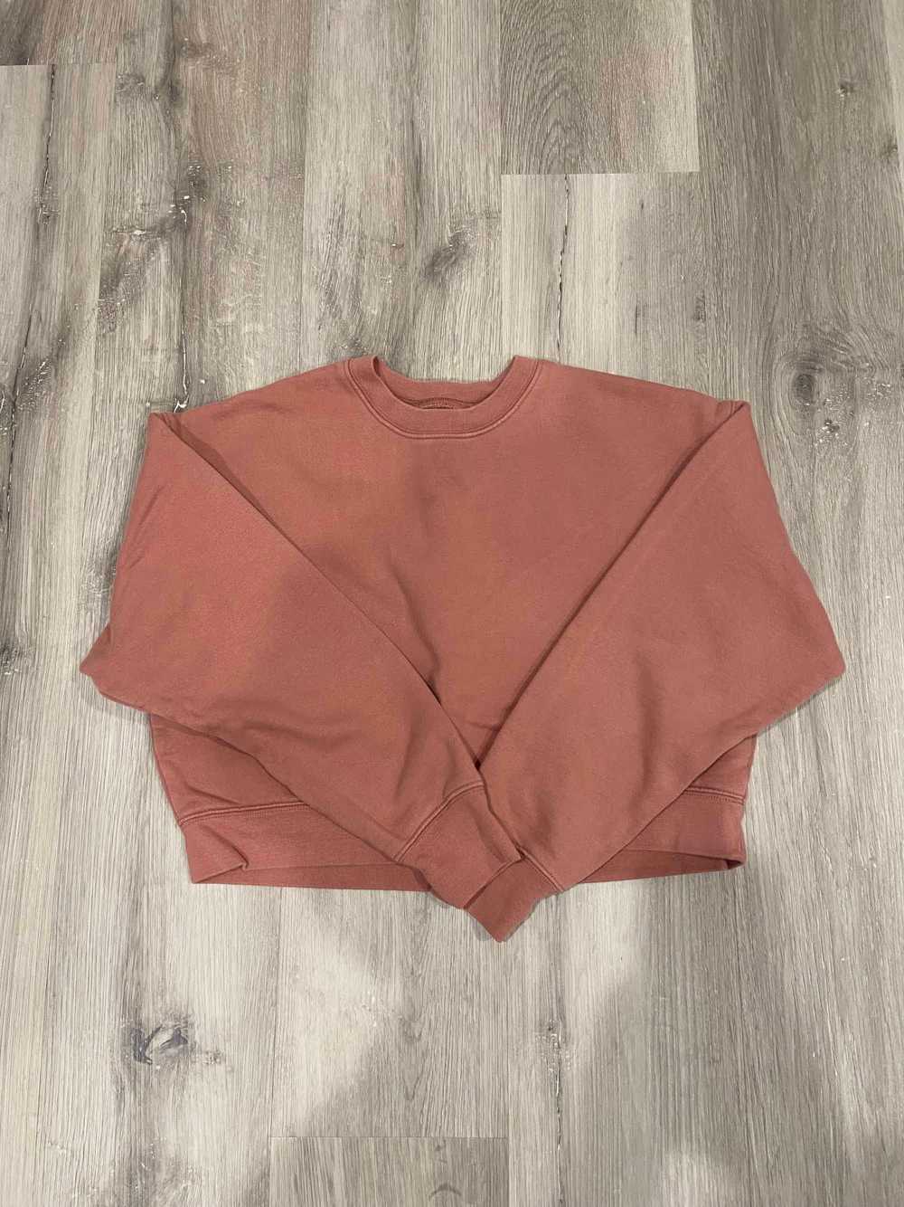 Girlfriend Collective Mauve 50/50 Cropped Sweatsh… - image 3