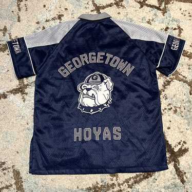 VTG 90s Mens XL / XXL Nike Georgetown sale Hoyas Warm Up Basketball Jersey Shirt Polo