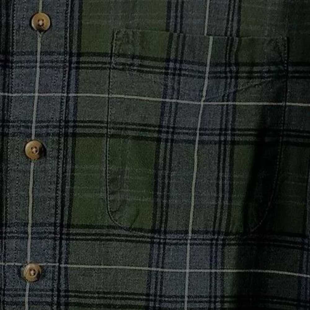 L.L. Bean LL Bean Mens Green Plaid Long Sleeve Sh… - image 4