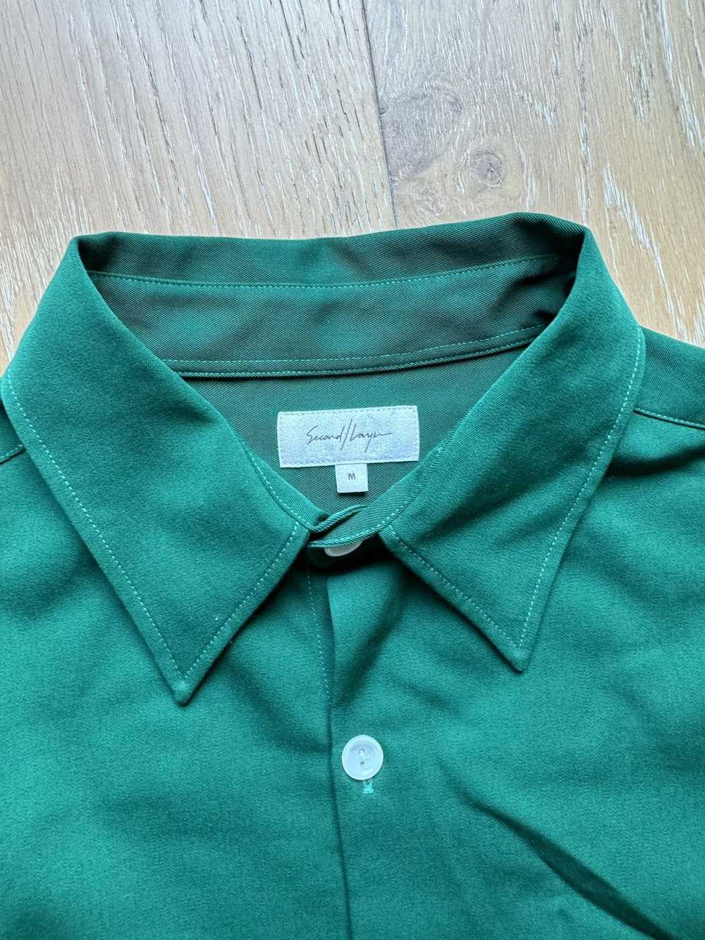 Second/Layer Second Layer Green Button up - image 3