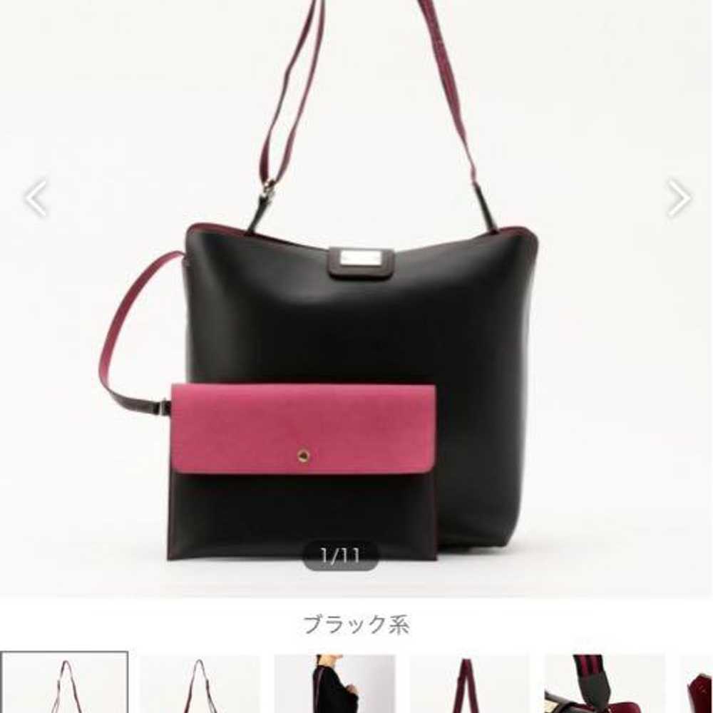 Sonia Rykiel black and pink shoulder bag and clut… - image 8