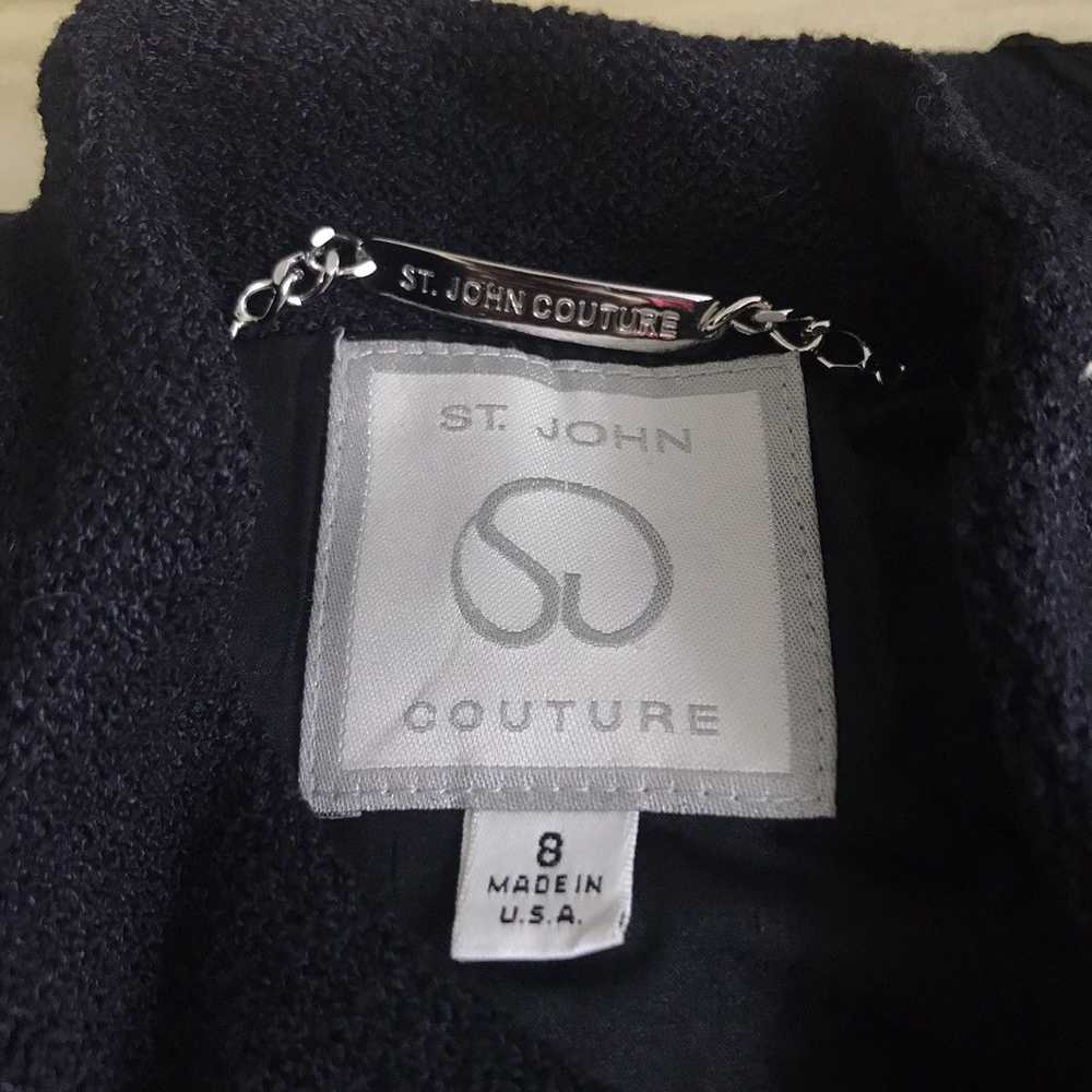 Vintage ST. JOHN COUTURE Strings Design Black Ful… - image 4