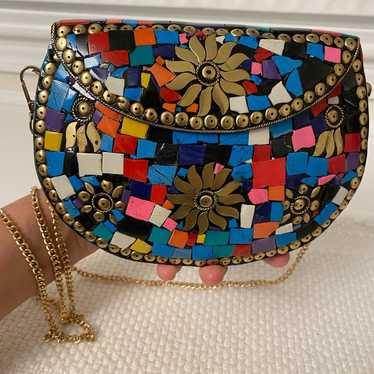 Ramla Mosaic Handmade Clutch/Crossbody  Bag