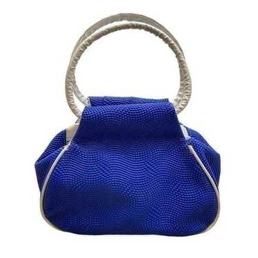 Vintage Blue and White Textured Bag Purse Hand Bag