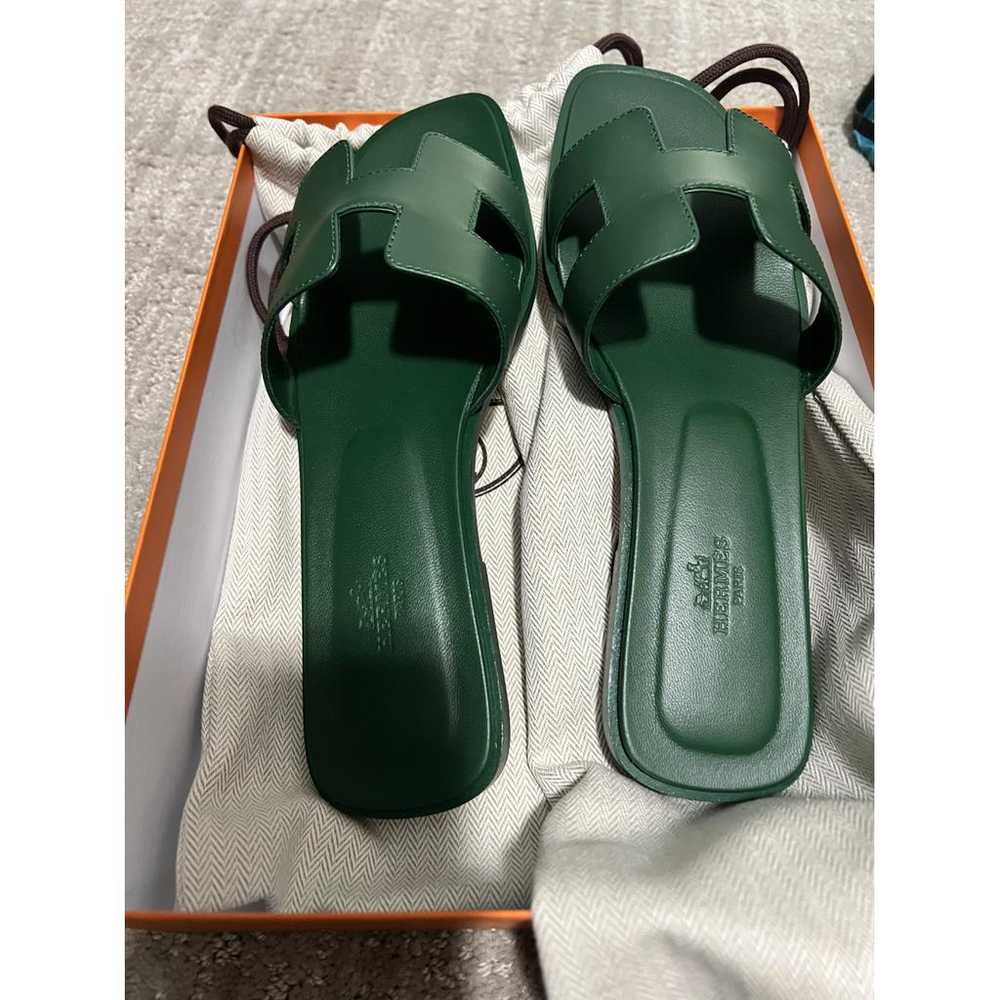 Hermès Oran leather sandal - image 2