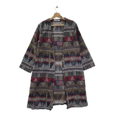 Vintage GRL Geomatric Navajo Aztec Native Cardiga… - image 1