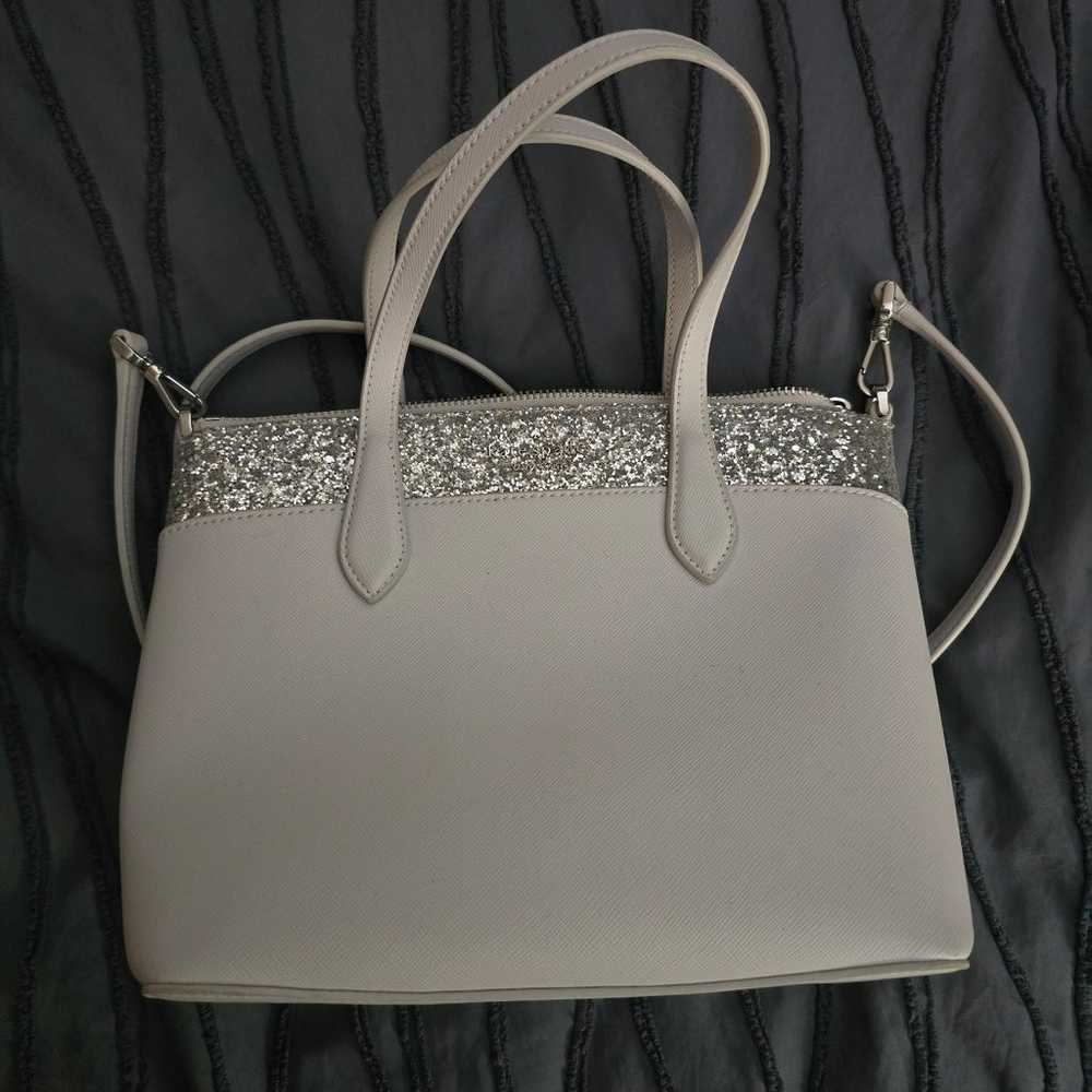 Kate Spade white glitter purse - image 1