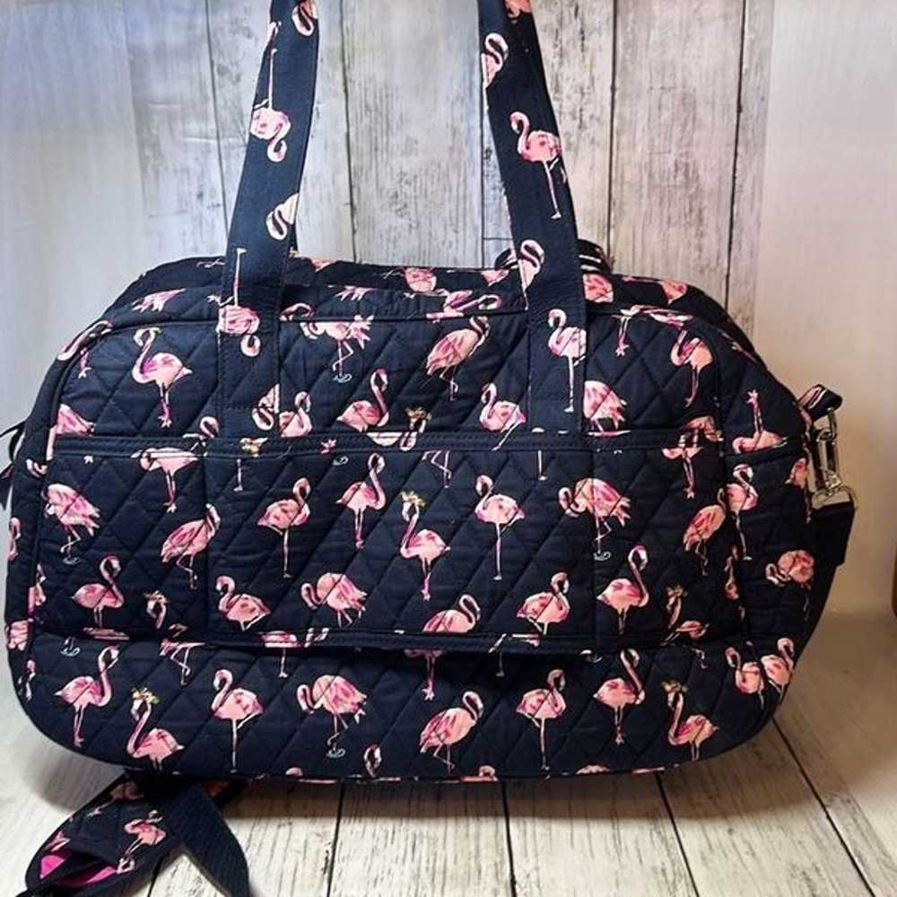 Vera Bradley Flamingo Fiesta Duffle Bag Overnight… - image 6