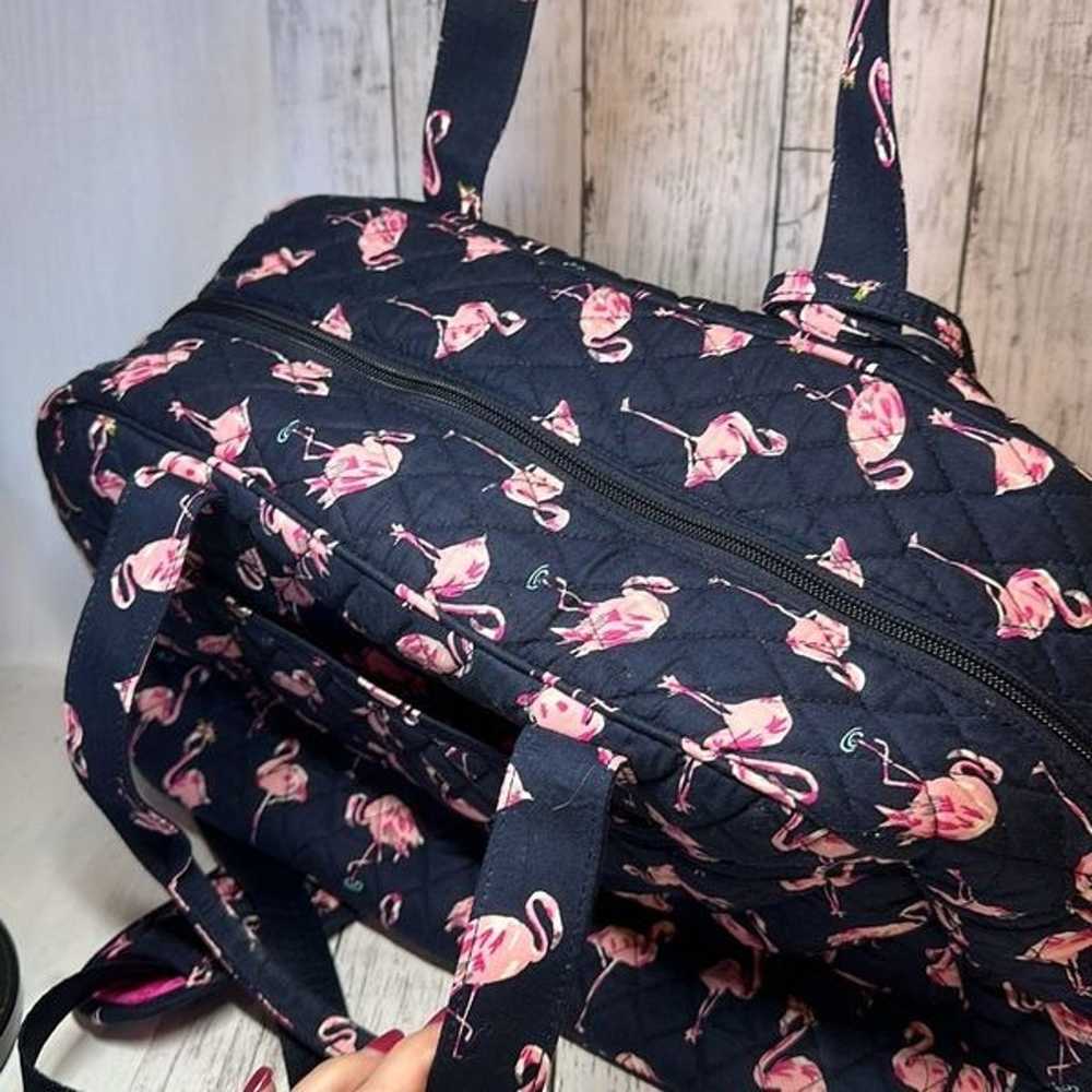 Vera Bradley Flamingo Fiesta Duffle Bag Overnight… - image 8