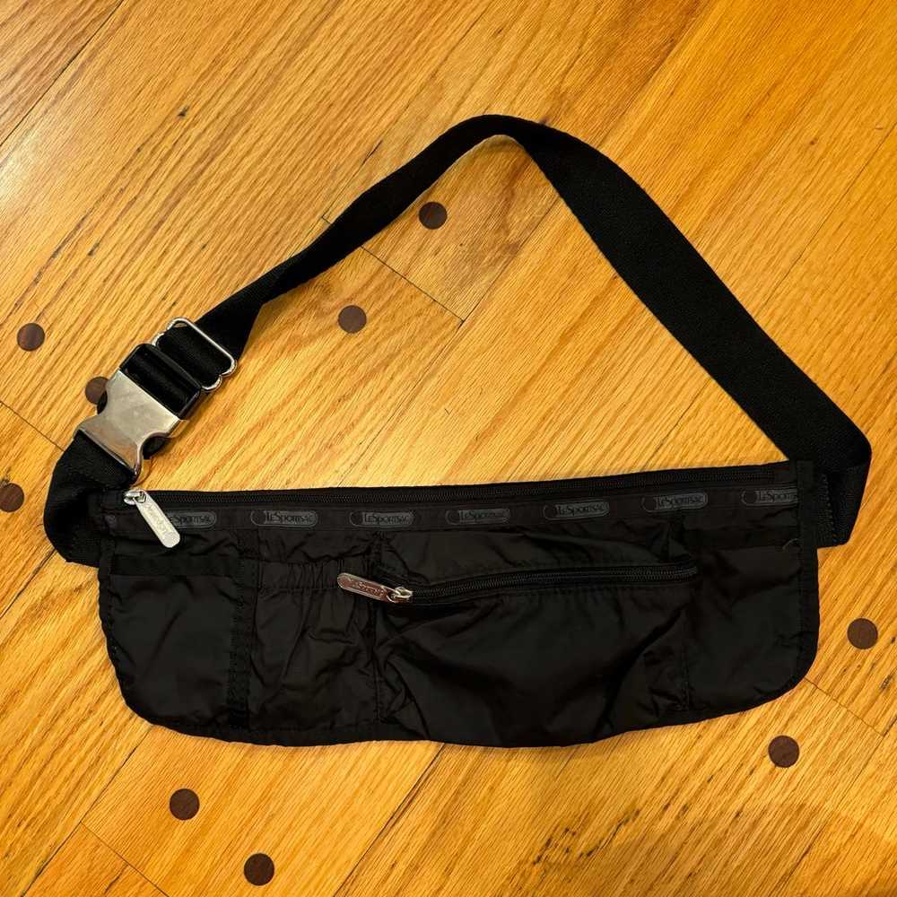 LeSportsac Vintage Black Waist Belt Bag Fanny Pack - image 1