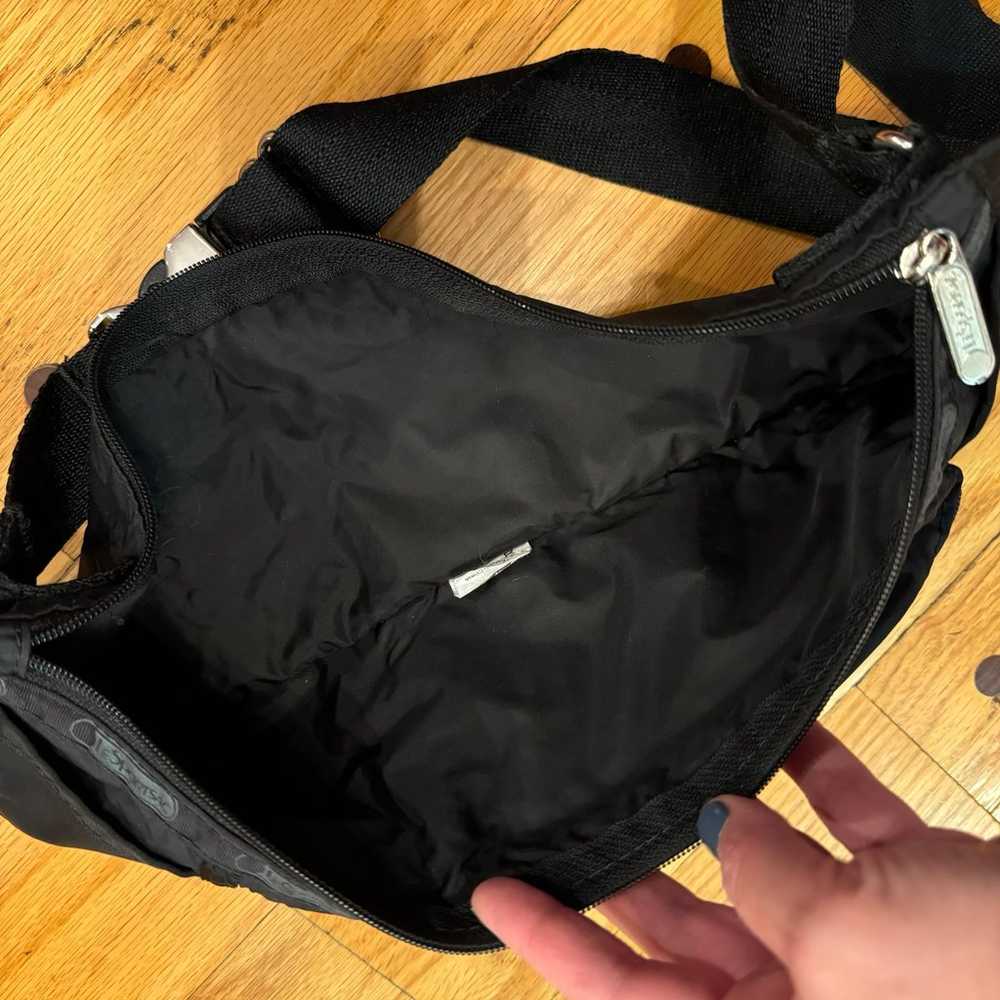 LeSportsac Vintage Black Waist Belt Bag Fanny Pack - image 4