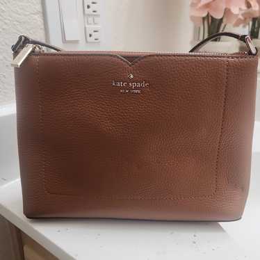 Deals Like new Kate Spade Pebbled Leather Harlow Crossbody in Mason Brick