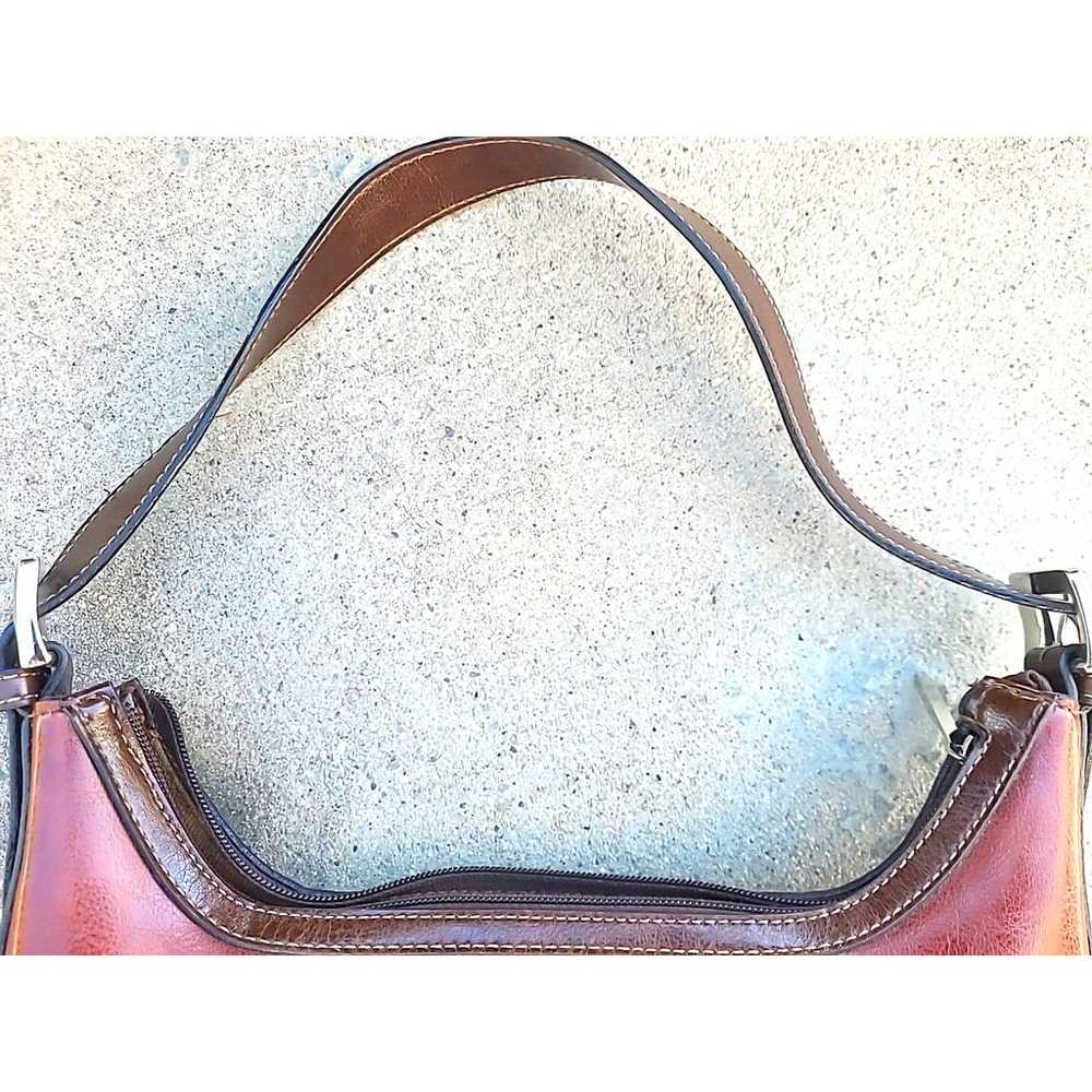 Rina Rich Brown Burgundy Shoulder Handbag Small P… - image 9