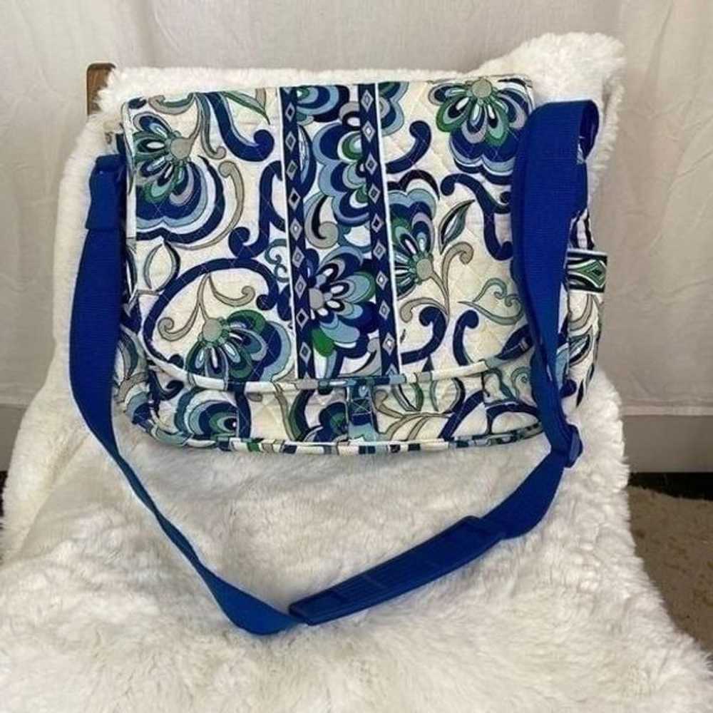 Vera Bradley Mediterranean blue white print messe… - image 2