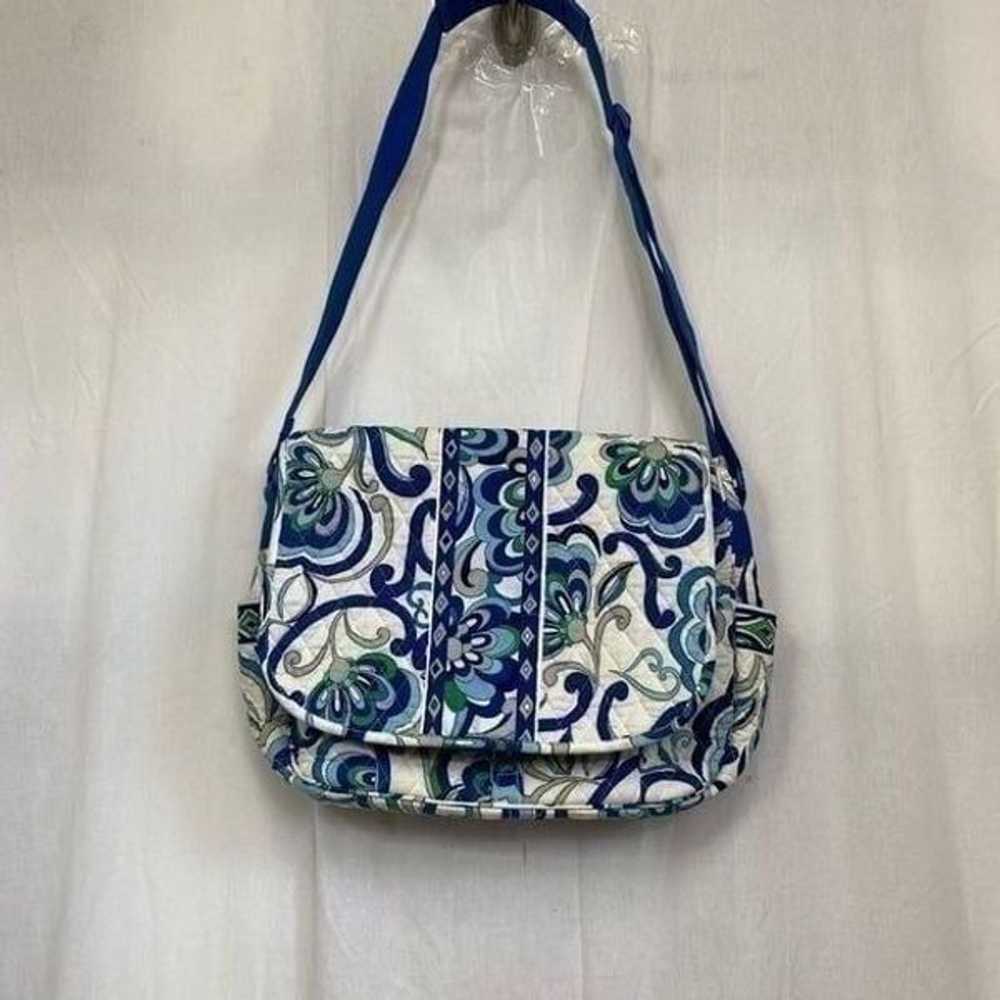 Vera Bradley Mediterranean blue white print messe… - image 3