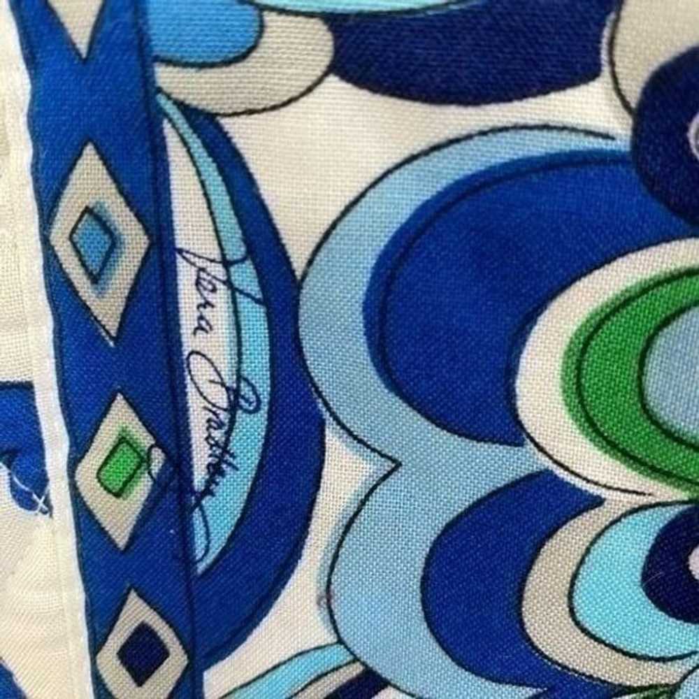 Vera Bradley Mediterranean blue white print messe… - image 6