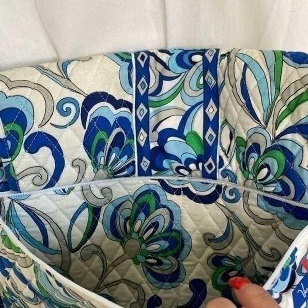 Vera Bradley Mediterranean blue white print messe… - image 9