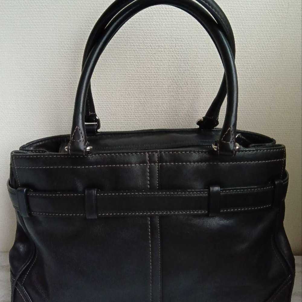 COACH Leather Handbag / Tote Bag Shoulder Carry A… - image 2