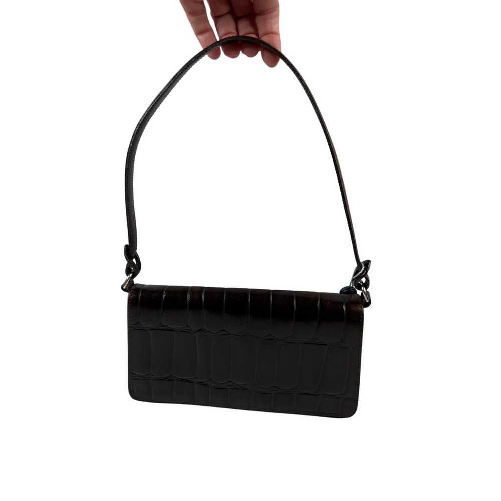 GILDA TONELLI Bag Leather Crocodile Embossed Brow… - image 3