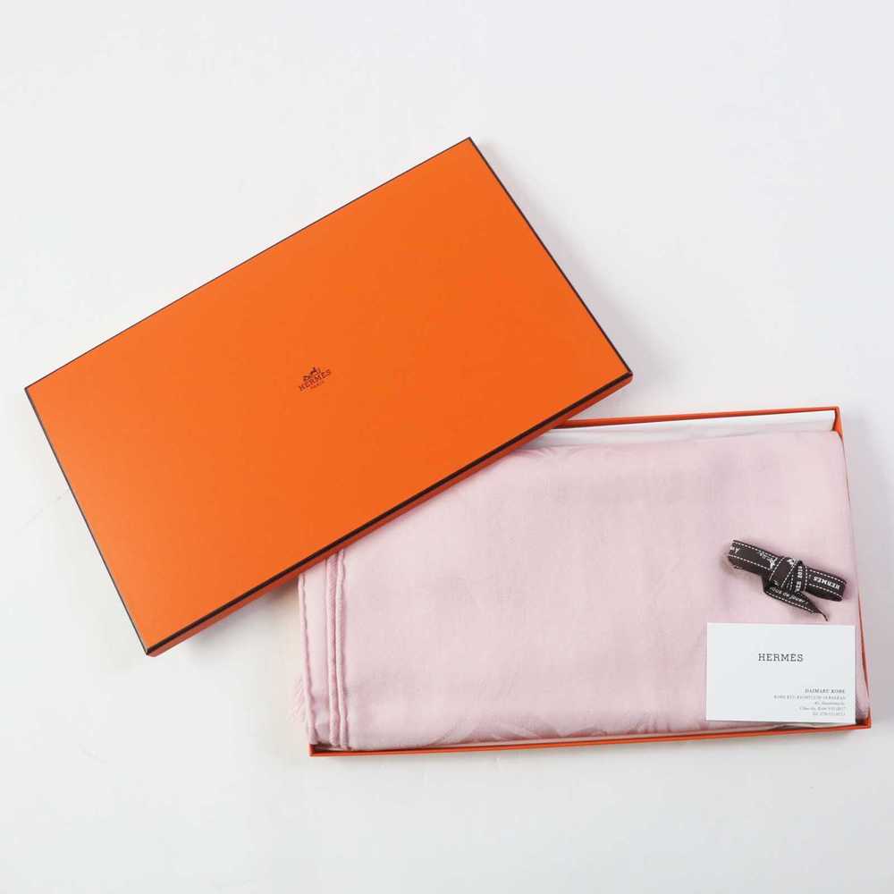 HERMES shawl cashmere Rose Petal (baby pink) Etoi… - image 2