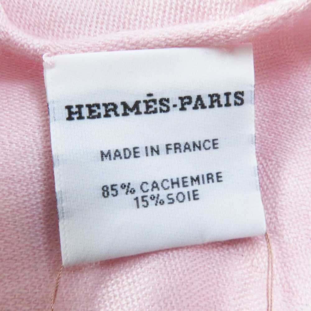 HERMES shawl cashmere Rose Petal (baby pink) Etoi… - image 9