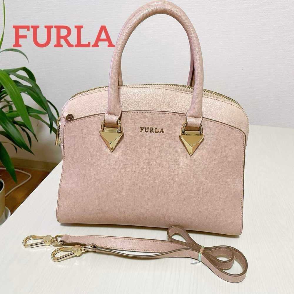 【Like New】 FURLA Pink Handbag Shoulder Bag - image 1