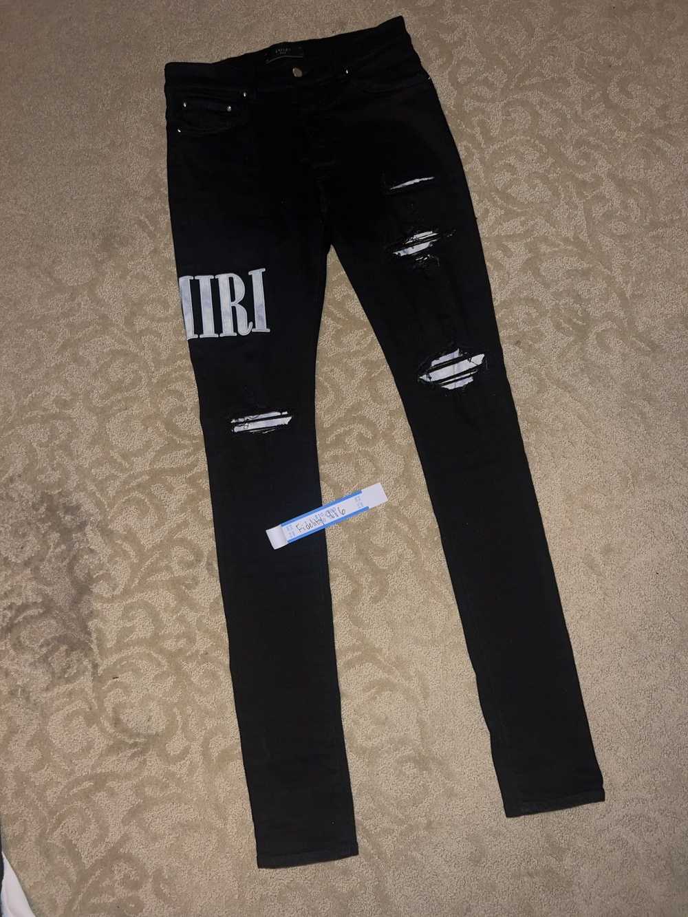 Amiri Amiri Black White Jeans Sz 30 - image 1