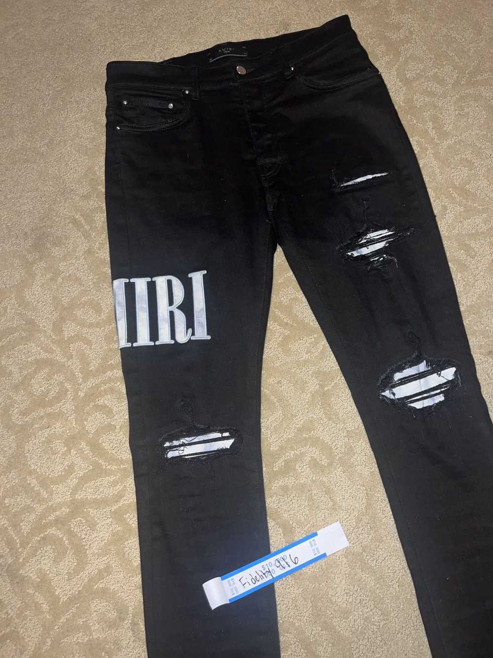 Amiri Amiri Black White Jeans Sz 30 - image 2