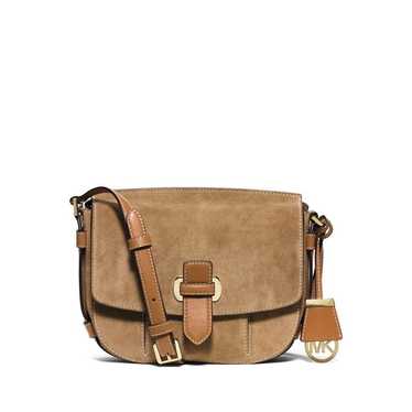 Michael Kors Romy Medium Suede Messenger Desert su